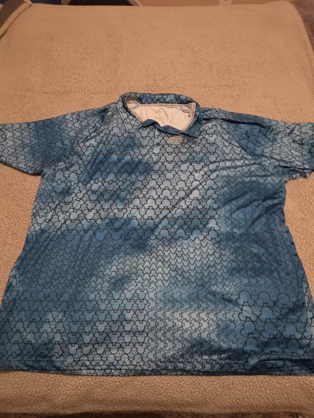 Run Disney Polo Shirt Adult Blue Mickey Mouse Run Disney All Over Print